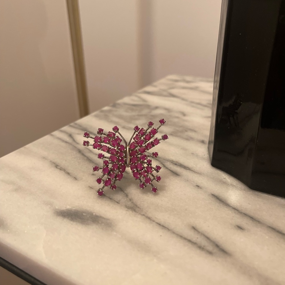 Ruby Butterfly Ring - image 3